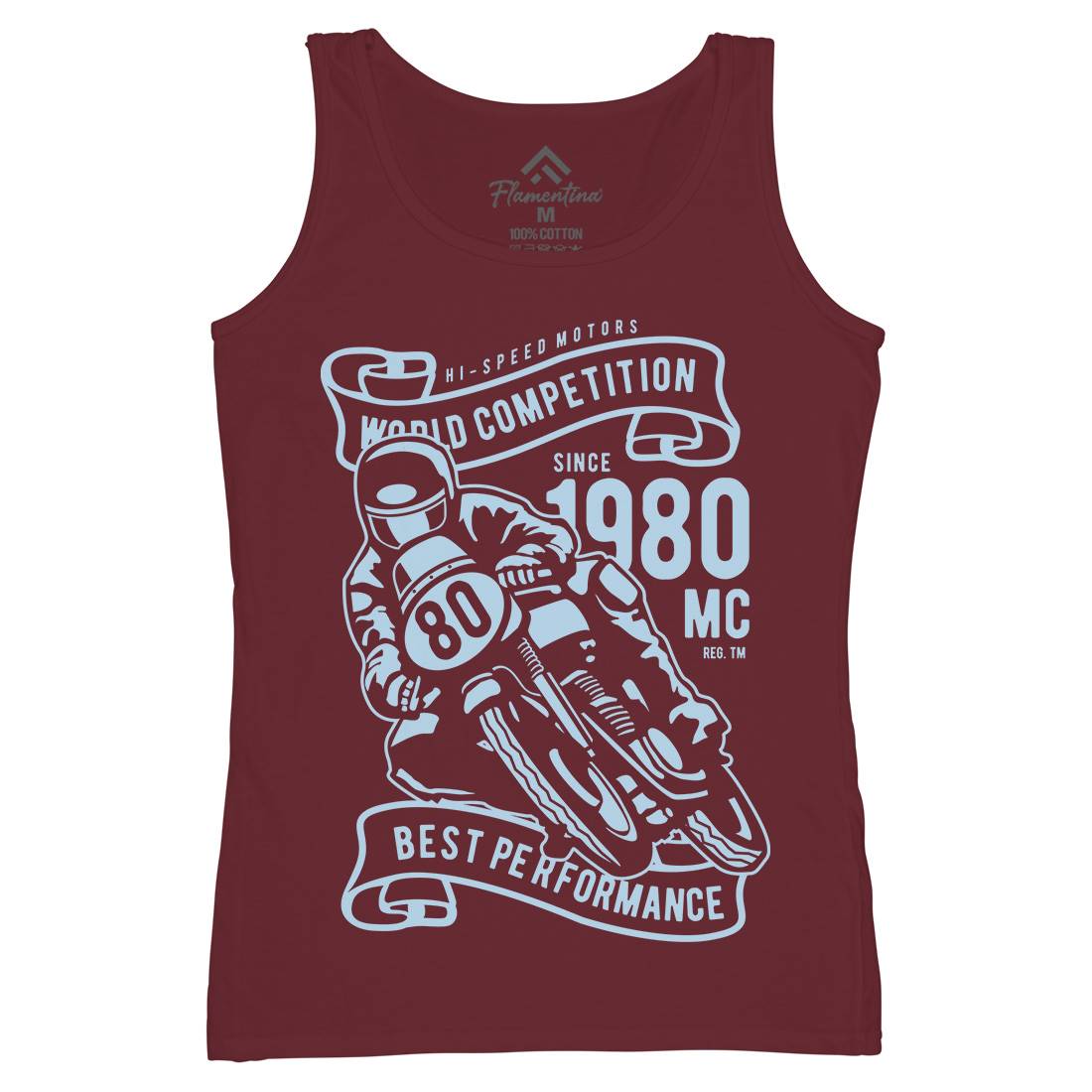 World Competition Superbike Womens Organic Tank Top Vest Motorcycles B477