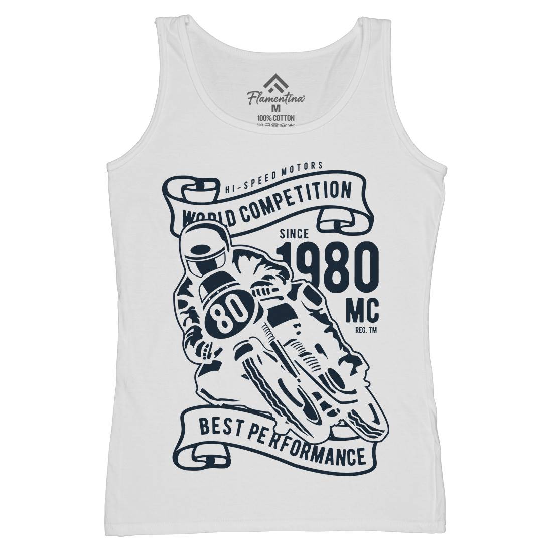 World Competition Superbike Womens Organic Tank Top Vest Motorcycles B477