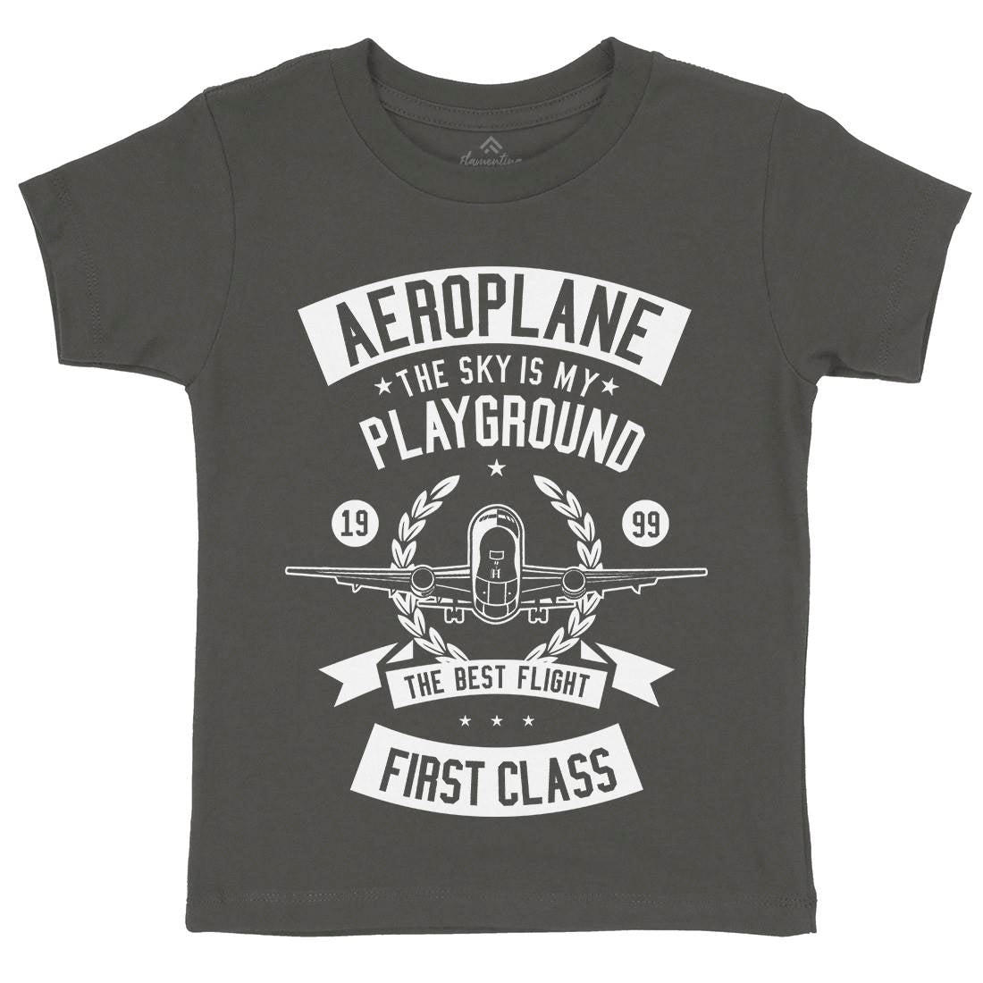 Aeroplane Kids Crew Neck T-Shirt Vehicles B478