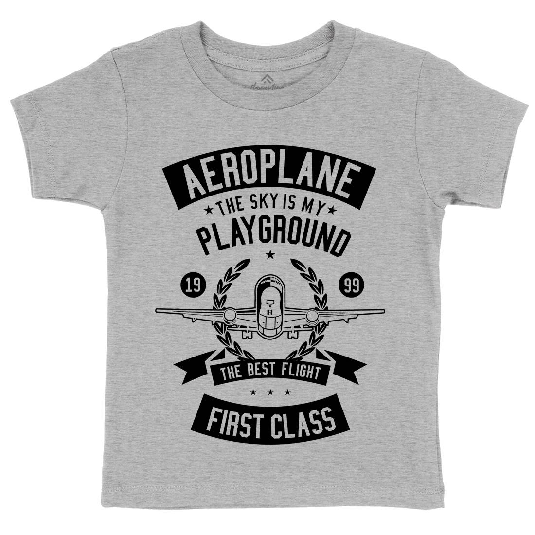 Aeroplane Kids Organic Crew Neck T-Shirt Vehicles B478
