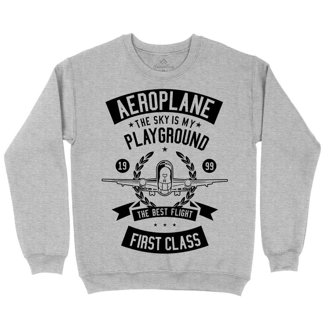Aeroplane Kids Crew Neck Sweatshirt Vehicles B478