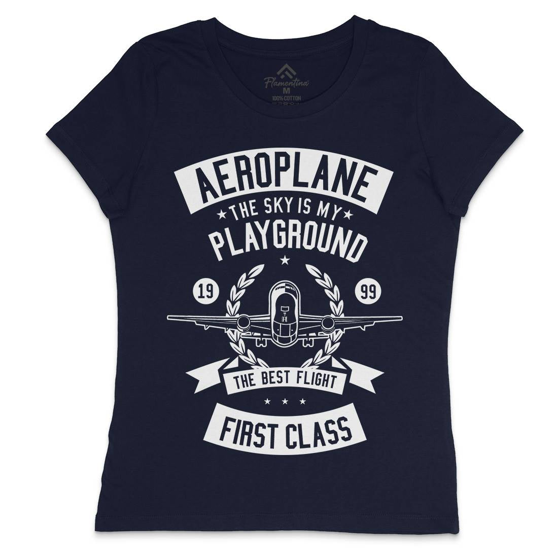 Aeroplane Womens Crew Neck T-Shirt Vehicles B478