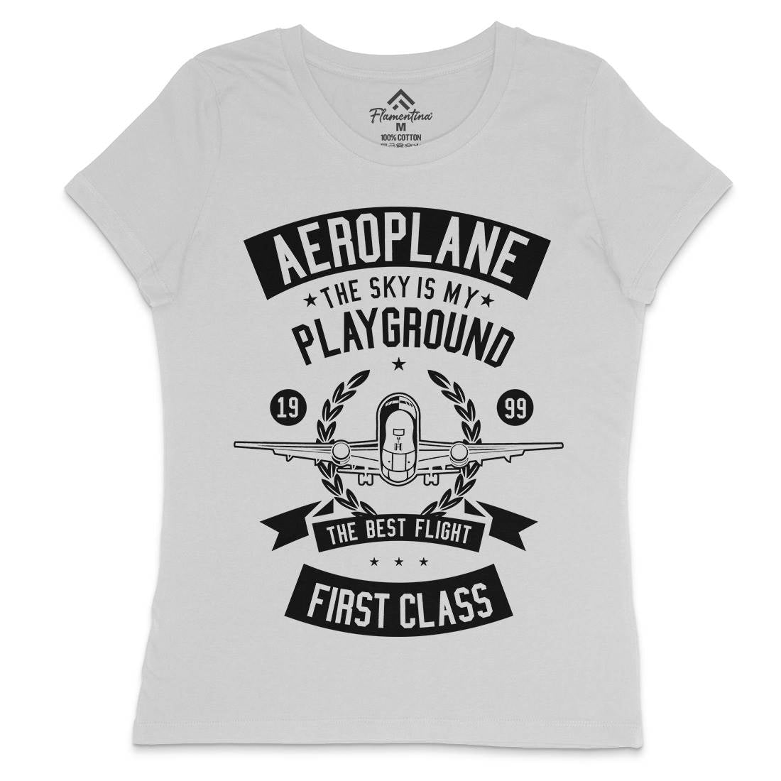 Aeroplane Womens Crew Neck T-Shirt Vehicles B478