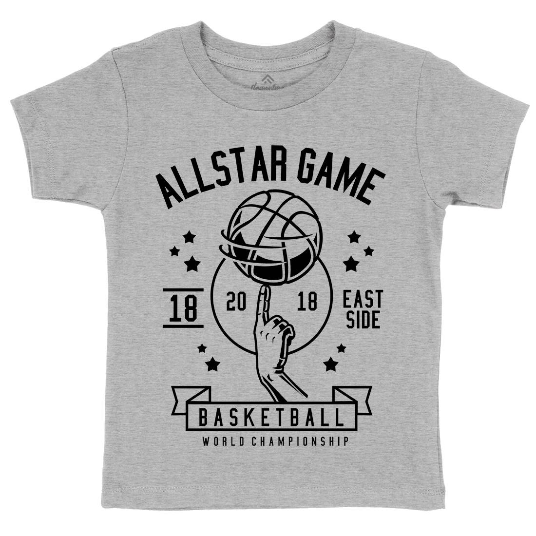All Star Basketball Kids Crew Neck T-Shirt Sport B479