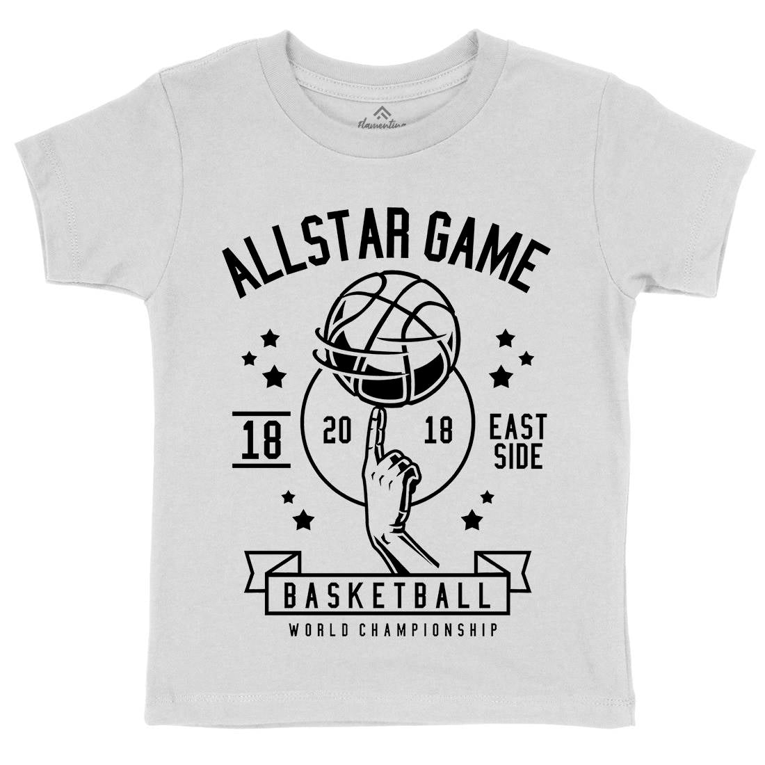 All Star Basketball Kids Organic Crew Neck T-Shirt Sport B479