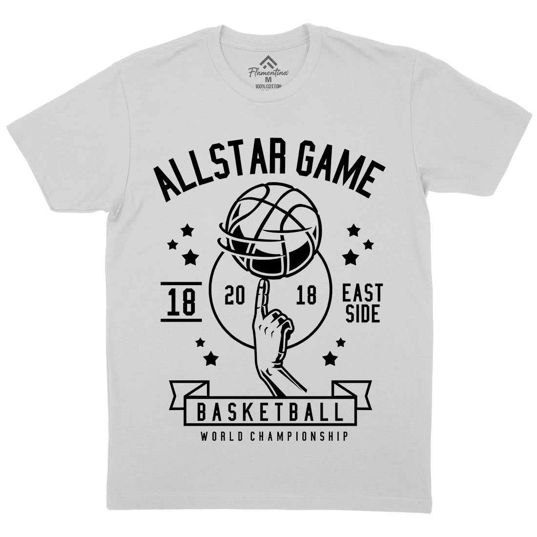 All Star Basketball Mens Crew Neck T-Shirt Sport B479