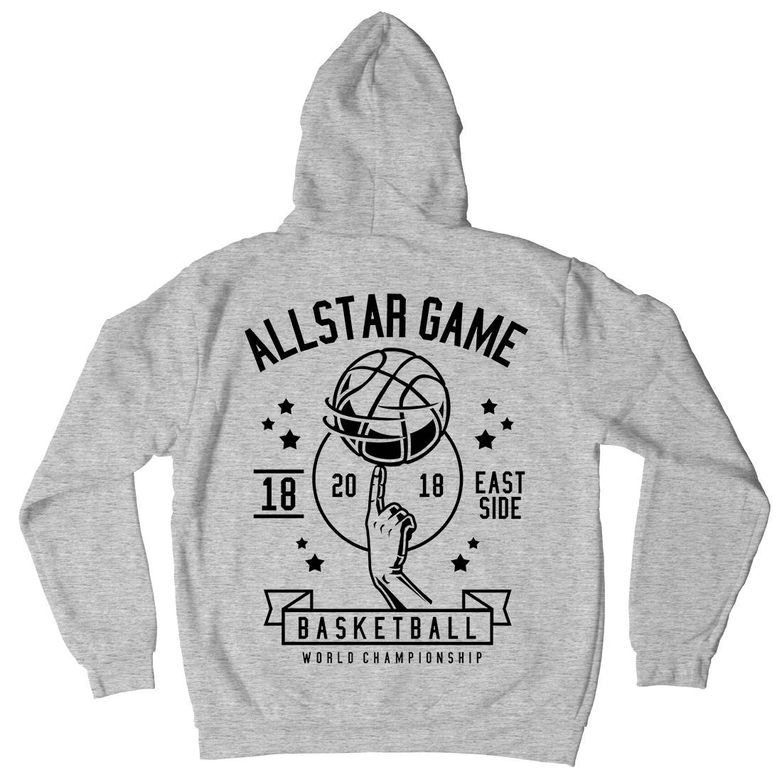 All Star Basketball Mens Hoodie With Pocket Sport B479