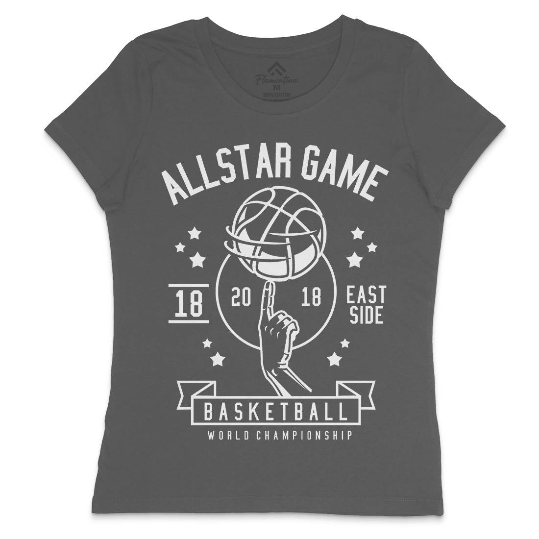 All Star Basketball Womens Crew Neck T-Shirt Sport B479