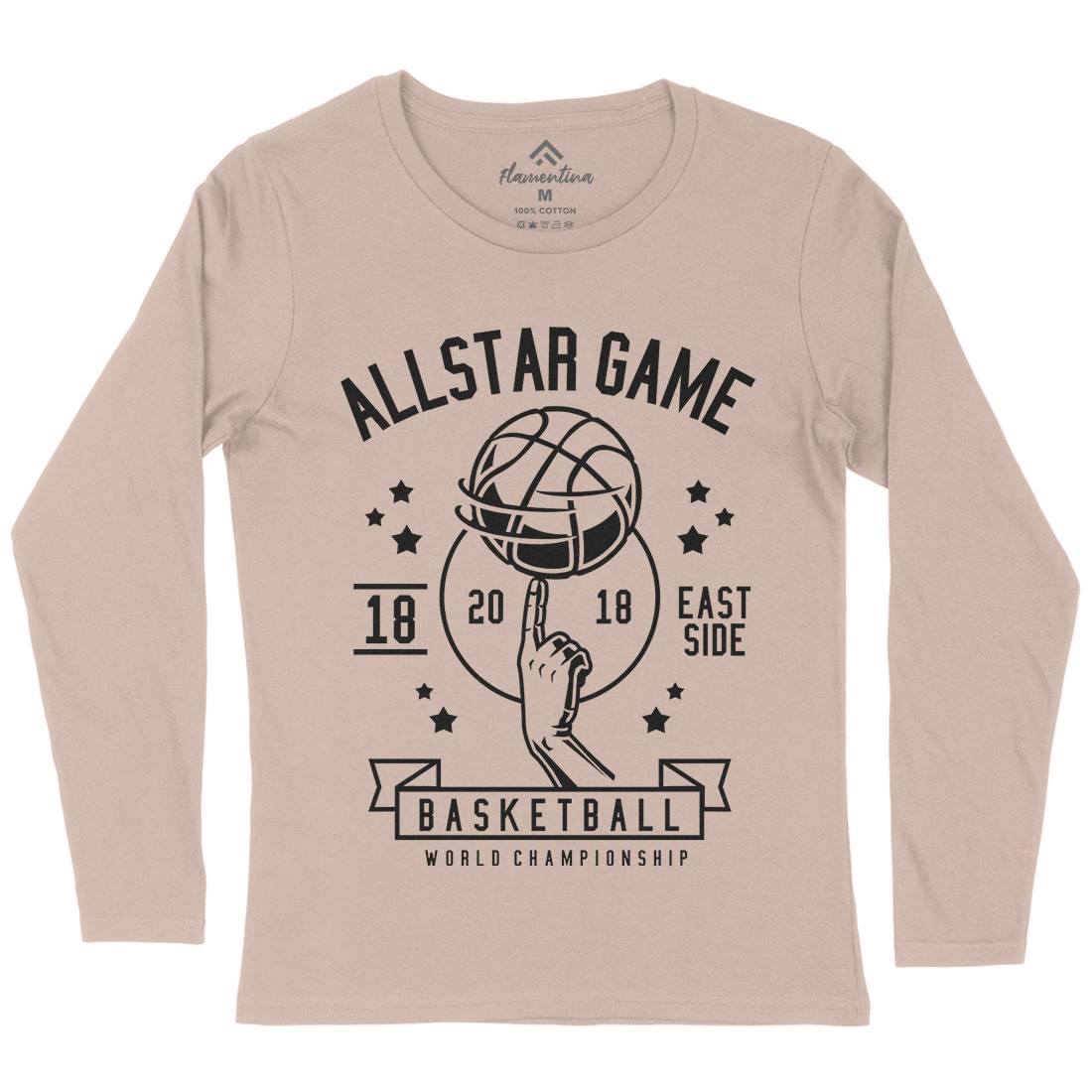 All Star Basketball Womens Long Sleeve T-Shirt Sport B479