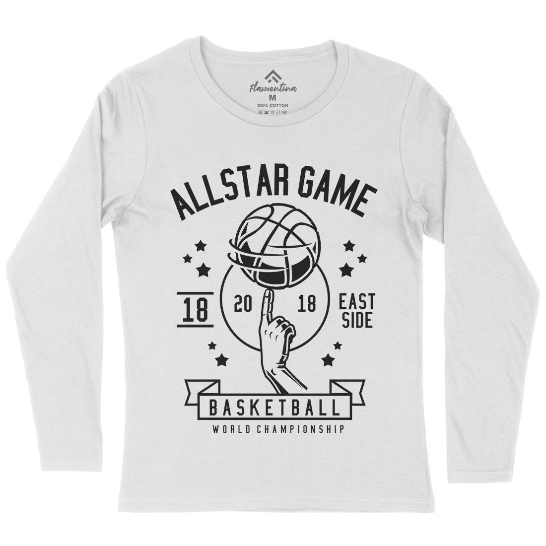 All Star Basketball Womens Long Sleeve T-Shirt Sport B479