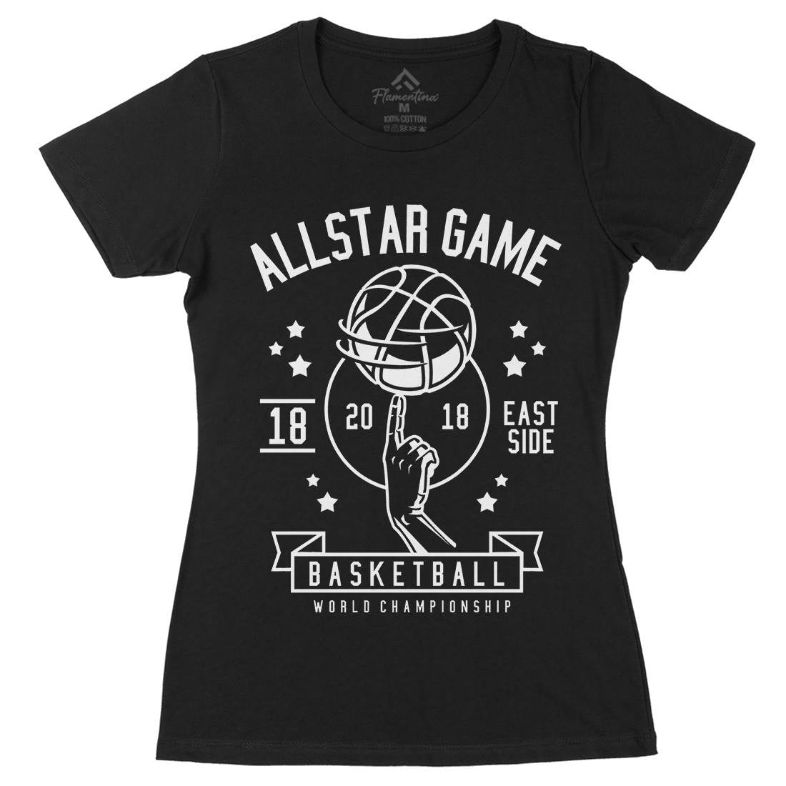 All Star Basketball Womens Organic Crew Neck T-Shirt Sport B479