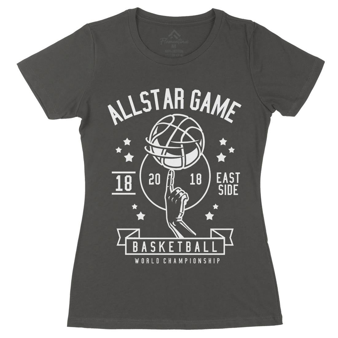 All Star Basketball Womens Organic Crew Neck T-Shirt Sport B479