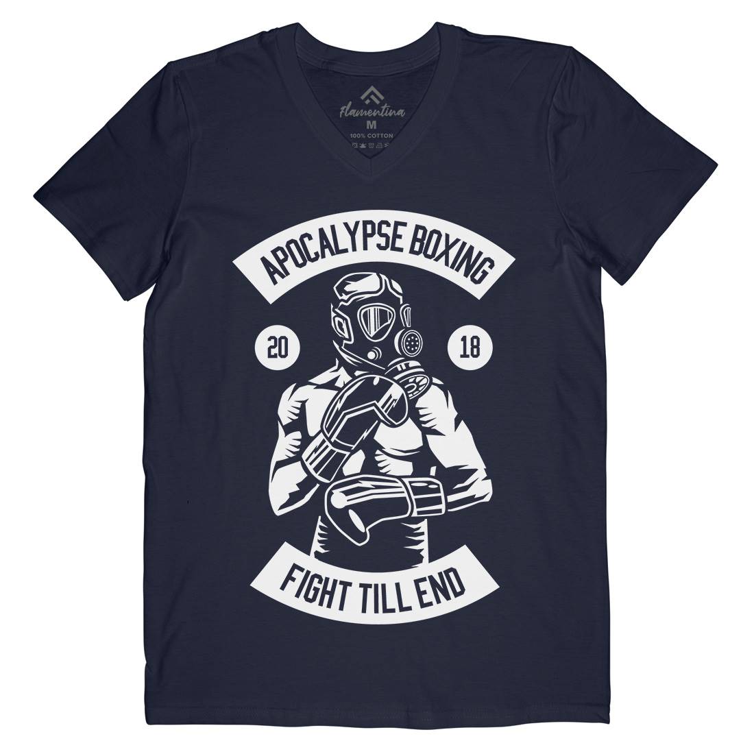 Apocalypse Boxing Mens Organic V-Neck T-Shirt Sport B481