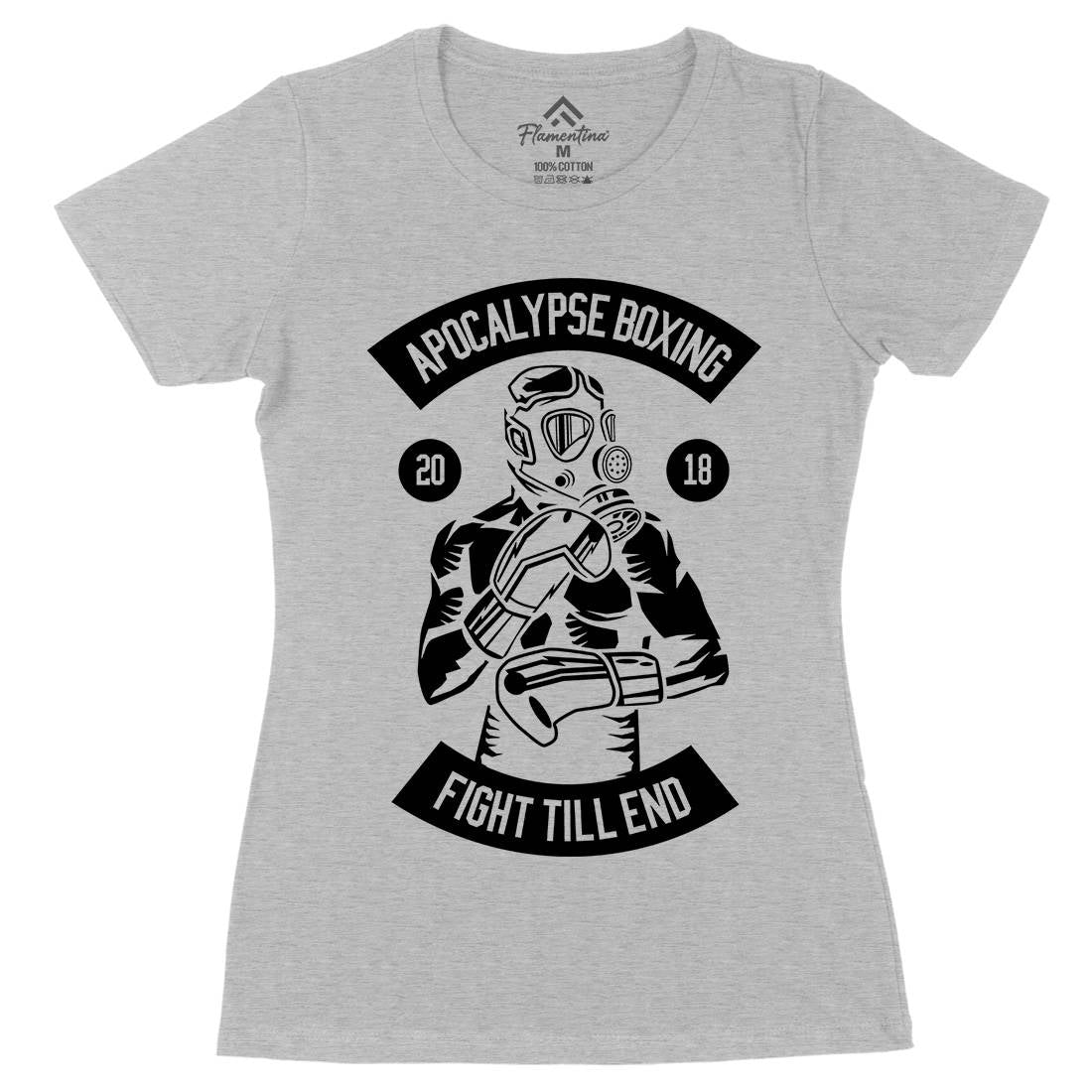 Apocalypse Boxing Womens Organic Crew Neck T-Shirt Sport B481