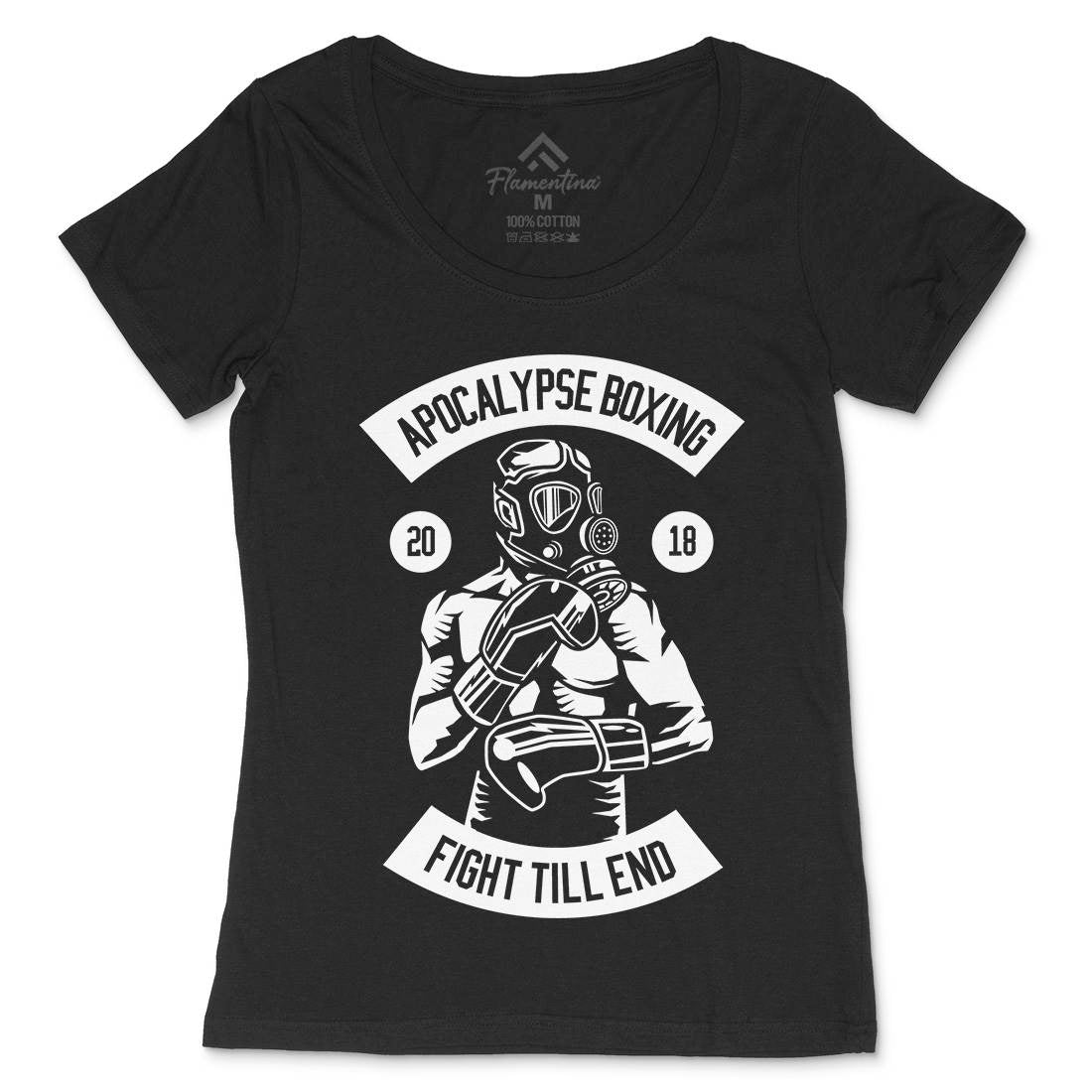 Apocalypse Boxing Womens Scoop Neck T-Shirt Sport B481