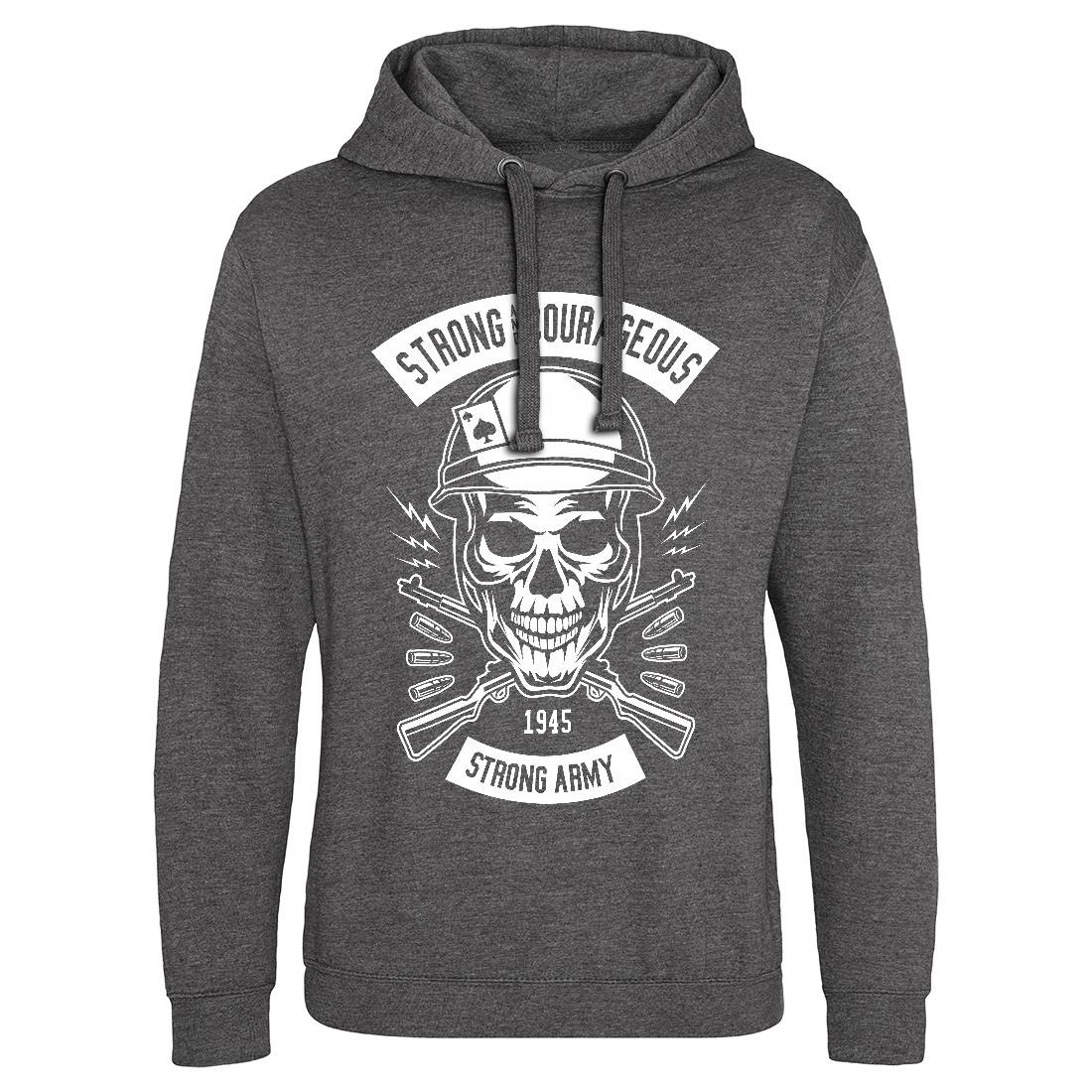 Army Skull Mens Hoodie Without Pocket Army B482
