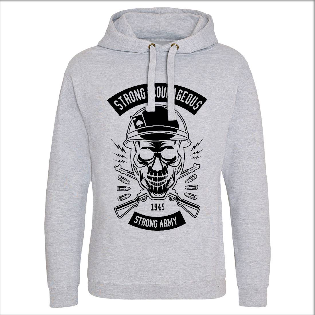 Army Skull Mens Hoodie Without Pocket Army B482