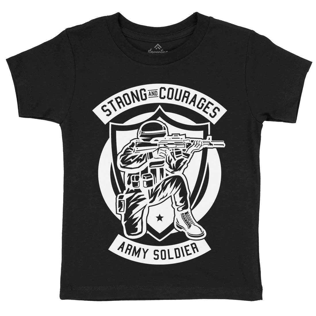 Army Soldier Kids Crew Neck T-Shirt Army B483