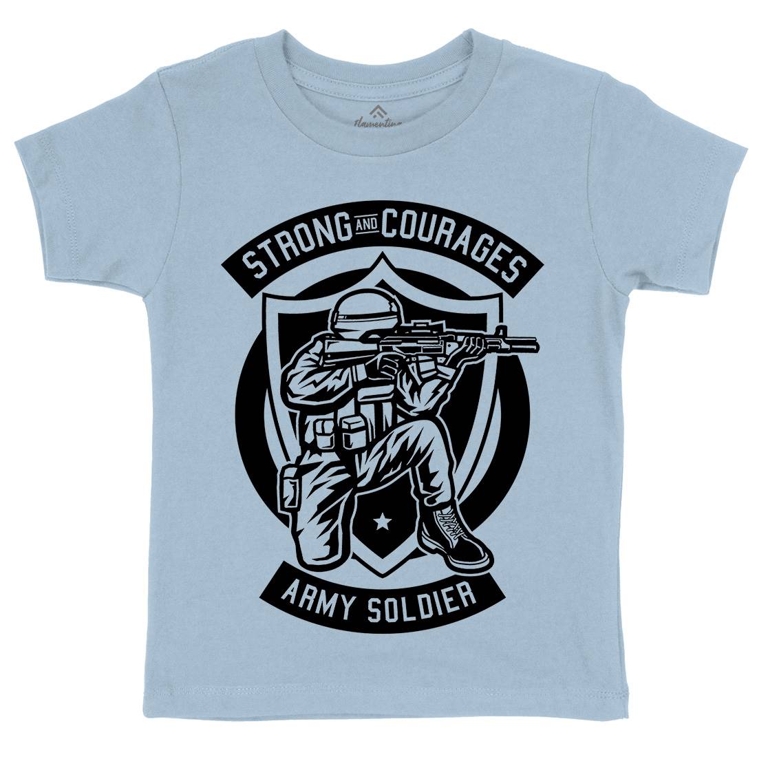 Army Soldier Kids Organic Crew Neck T-Shirt Army B483