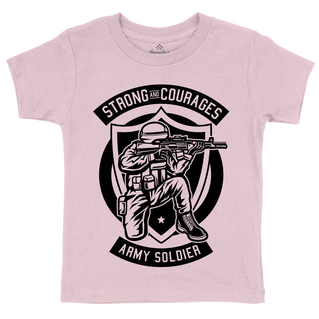 Army Soldier Kids Organic Crew Neck T-Shirt Army B483