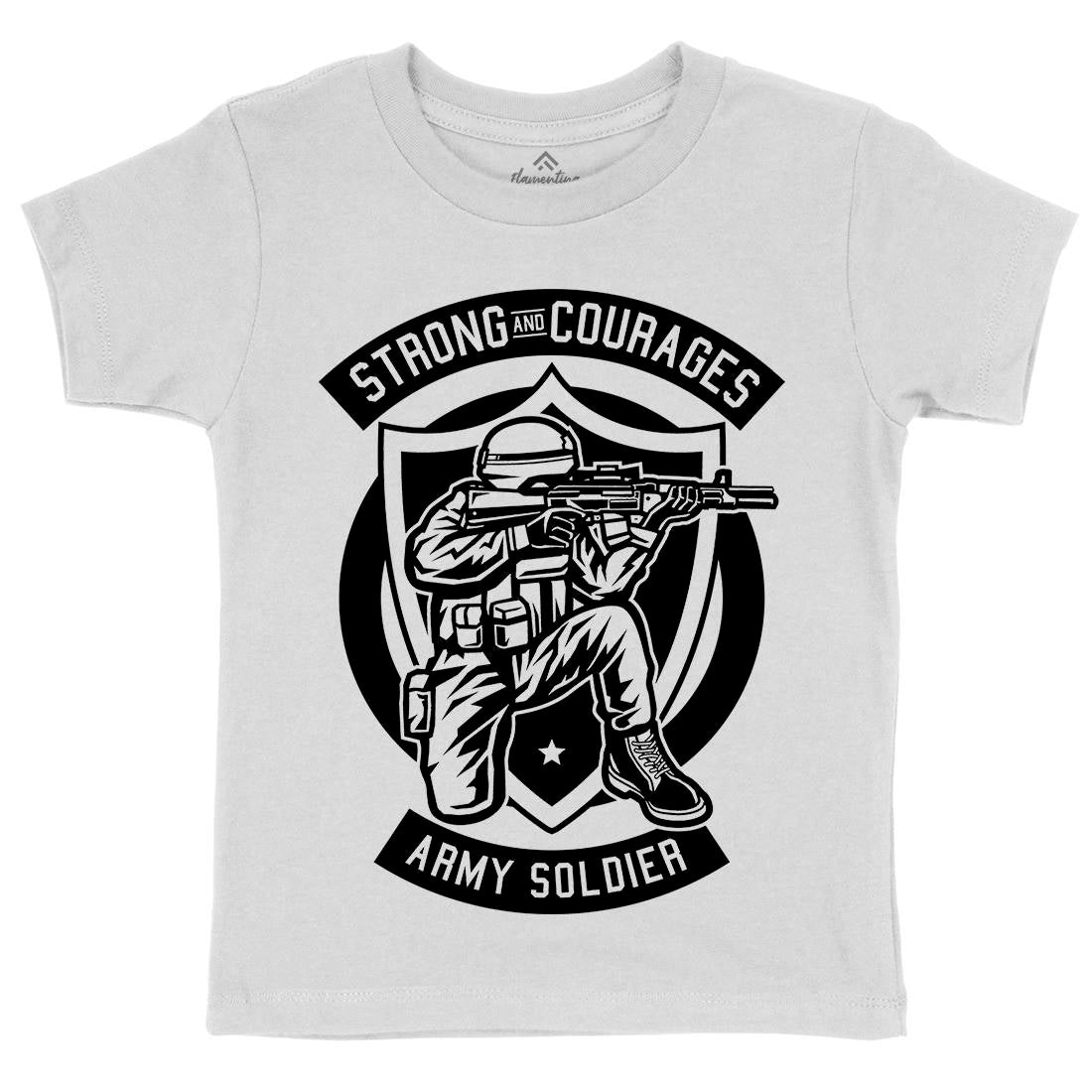 Army Soldier Kids Crew Neck T-Shirt Army B483