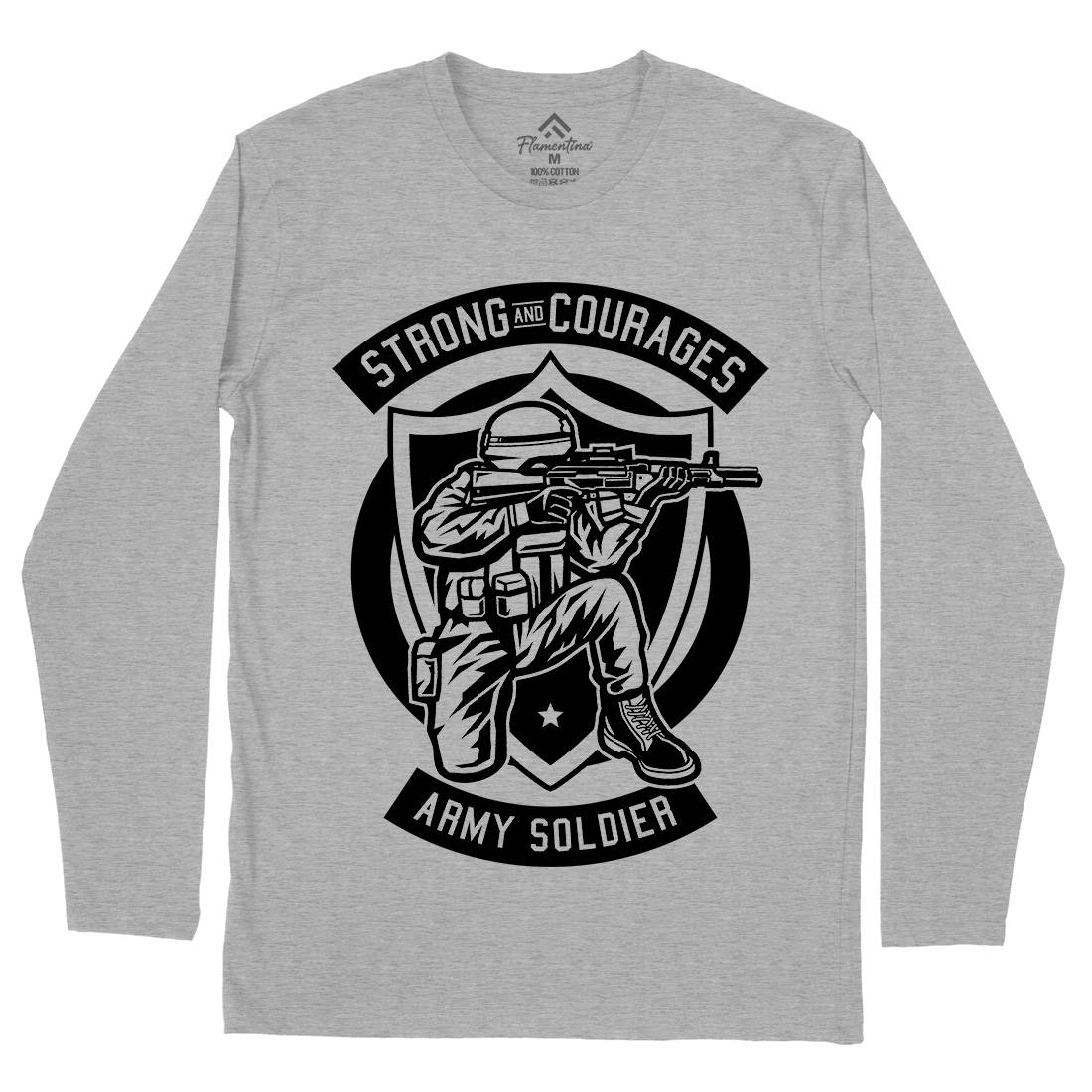 Army Soldier Mens Long Sleeve T-Shirt Army B483