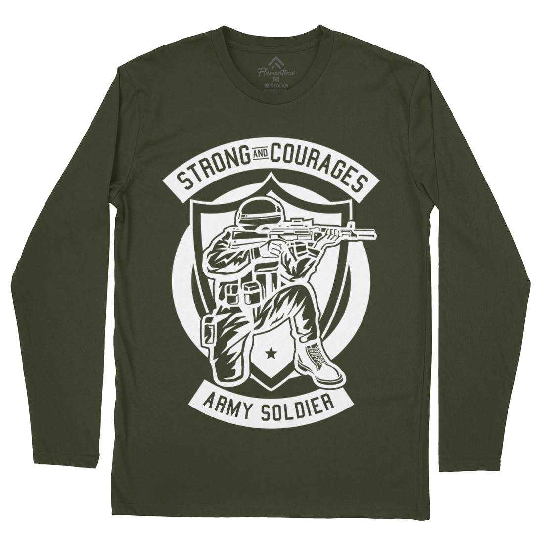 Army Soldier Mens Long Sleeve T-Shirt Army B483