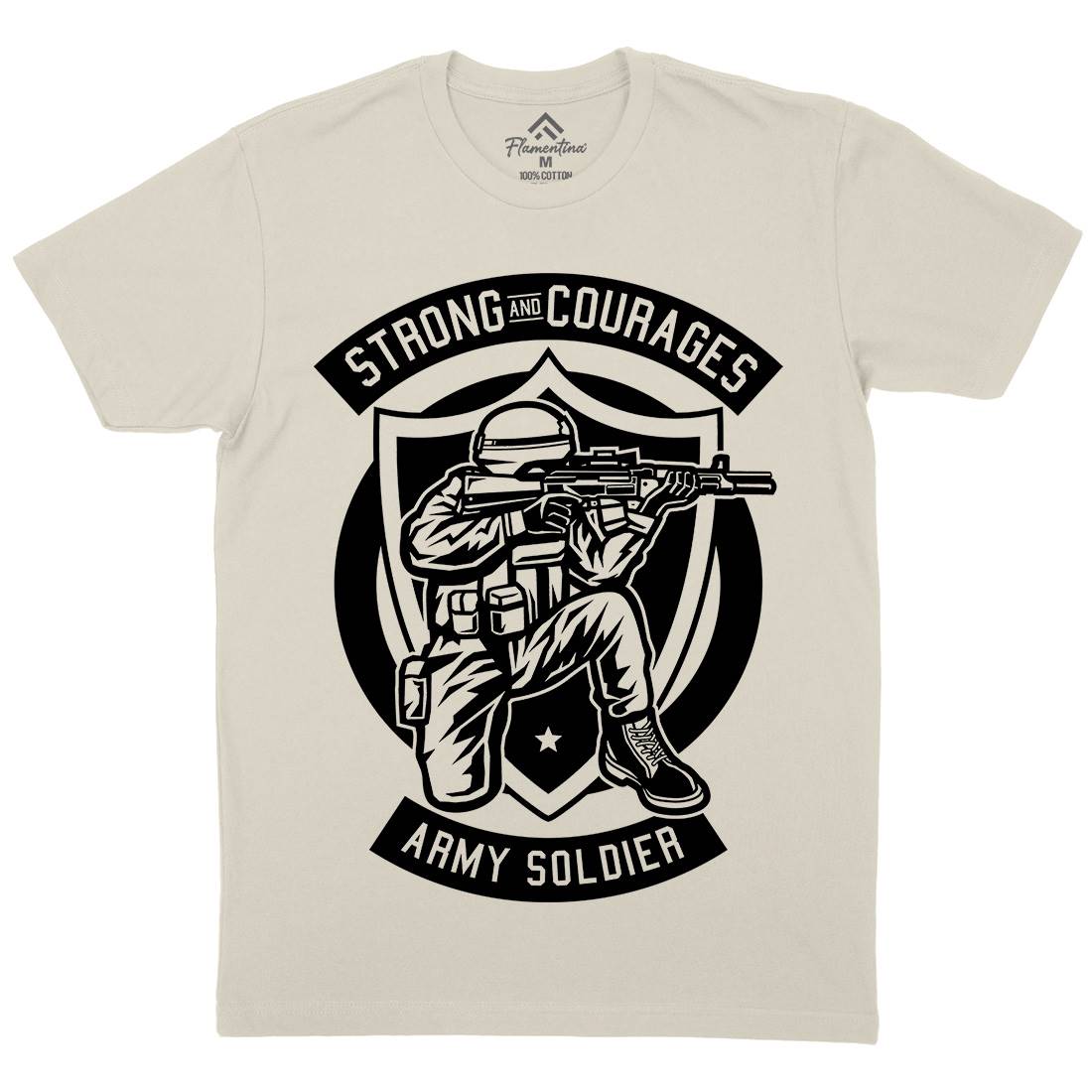 Army Soldier Mens Organic Crew Neck T-Shirt Army B483
