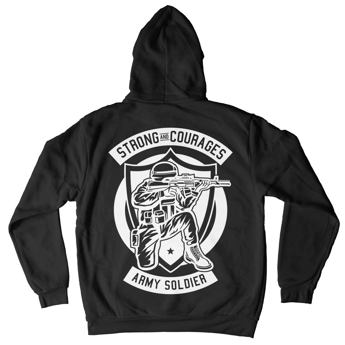 Army Soldier Mens Hoodie With Pocket Army B483