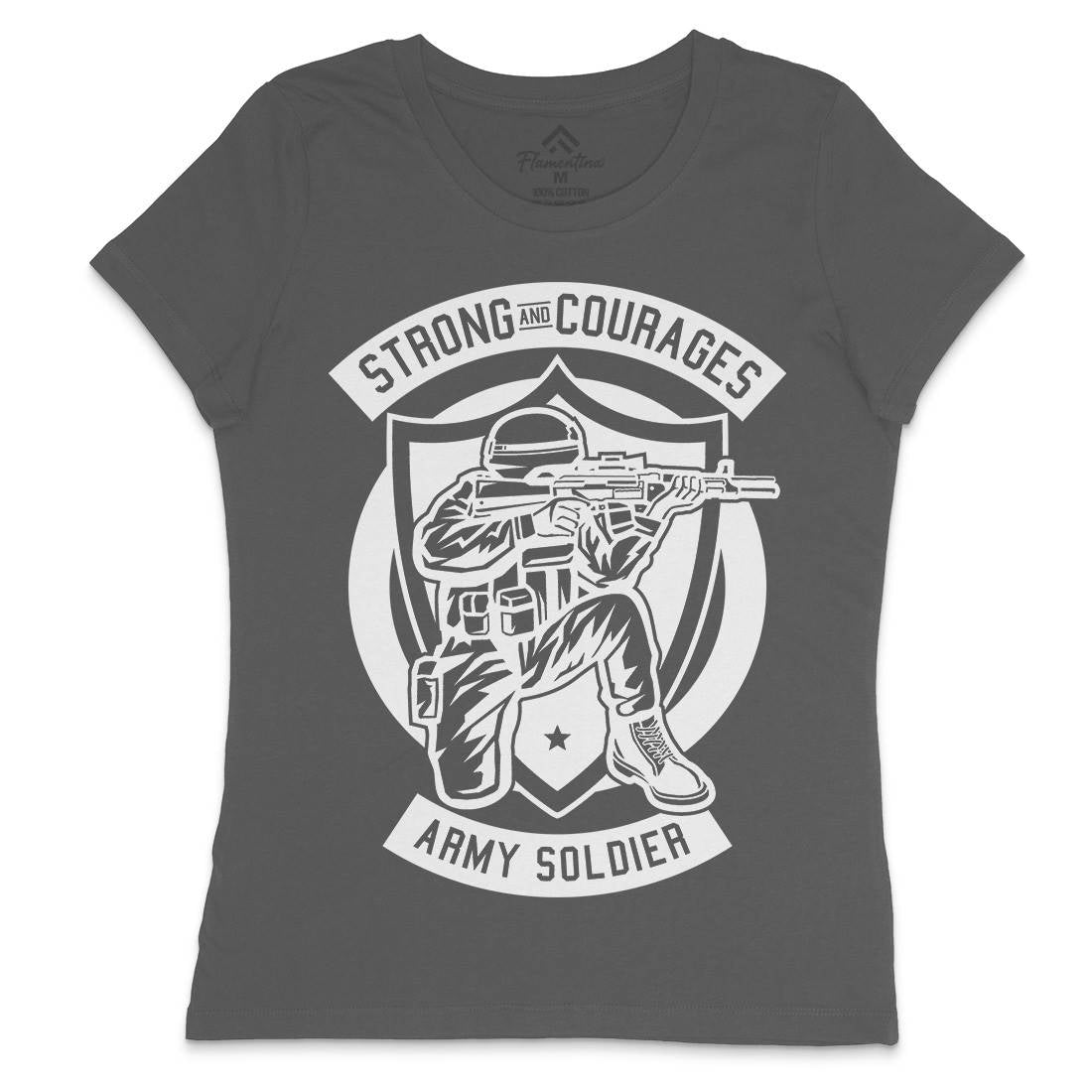 Army Soldier Womens Crew Neck T-Shirt Army B483