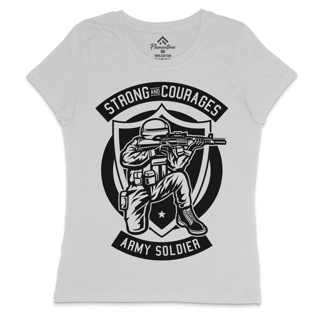 Army Soldier Womens Crew Neck T-Shirt Army B483