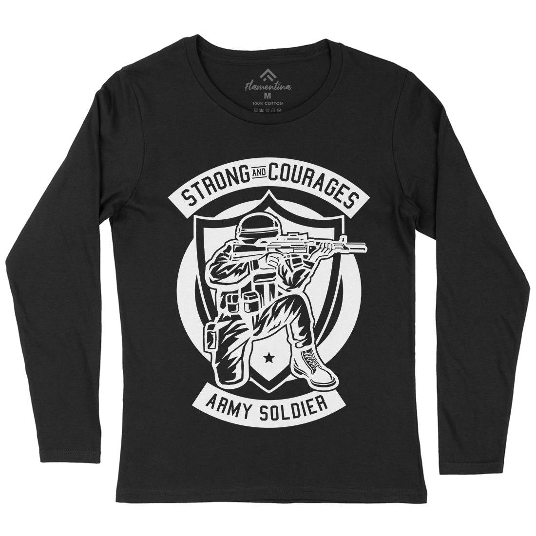 Army Soldier Womens Long Sleeve T-Shirt Army B483
