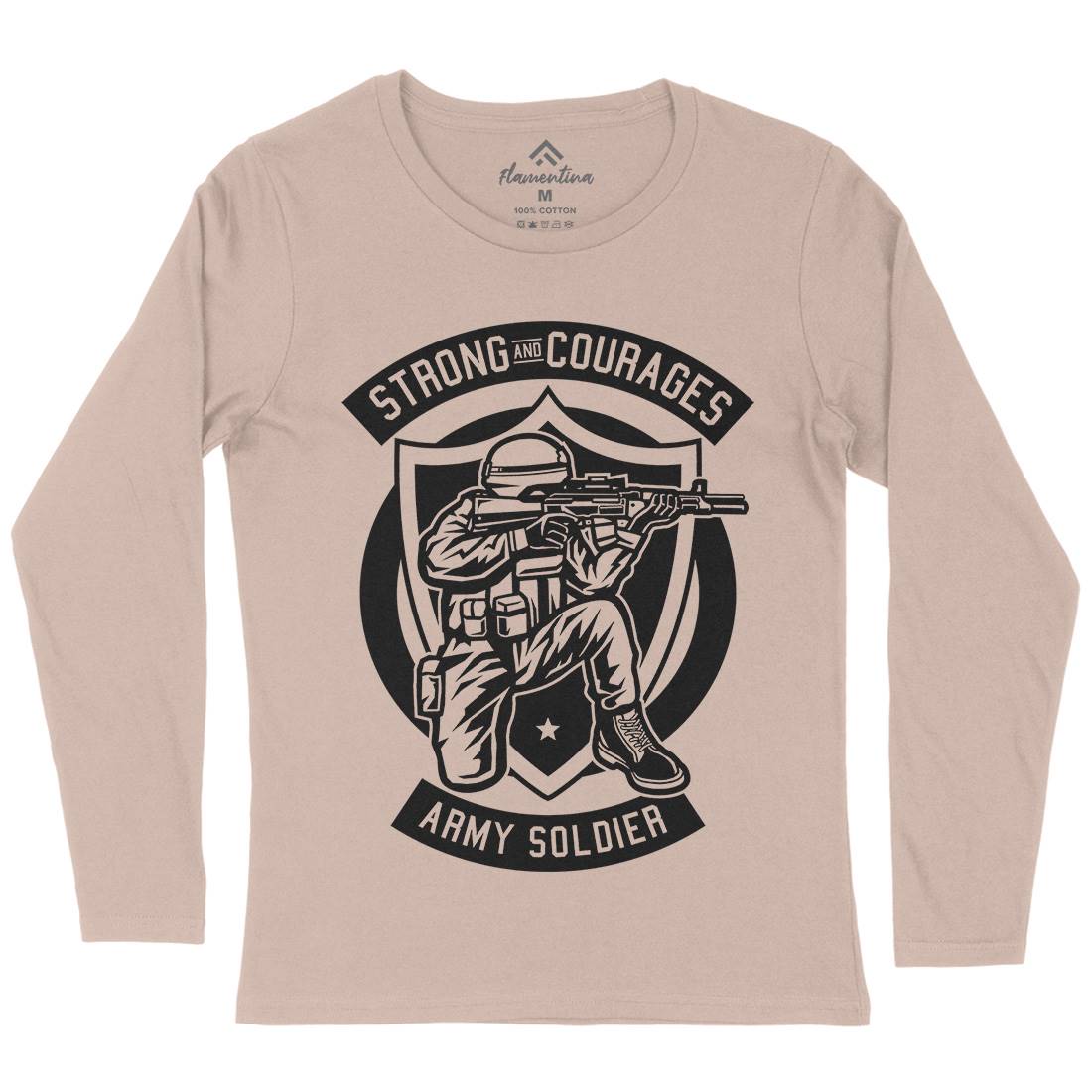 Army Soldier Womens Long Sleeve T-Shirt Army B483