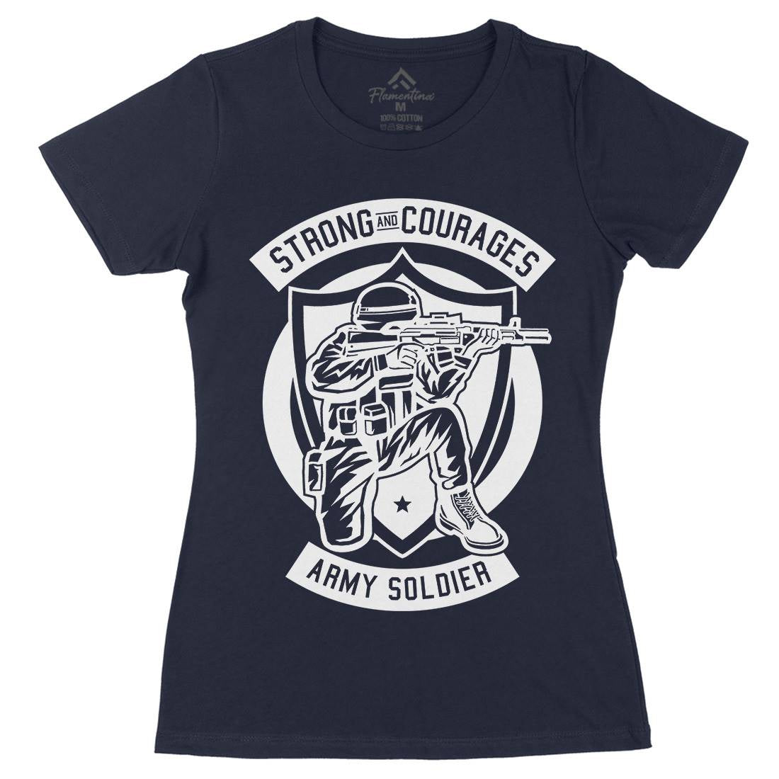 Army Soldier Womens Organic Crew Neck T-Shirt Army B483