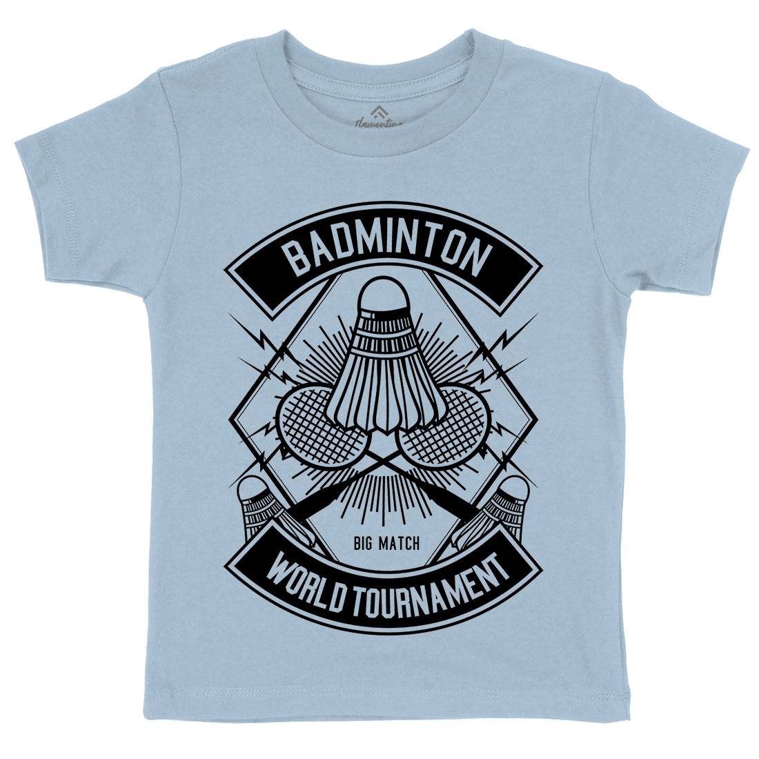 Badminton Kids Organic Crew Neck T-Shirt Sport B485