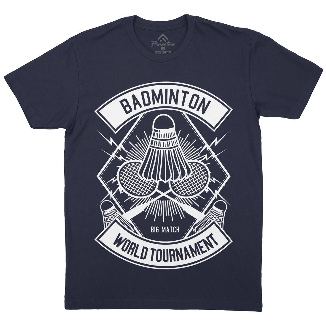 Badminton Mens Crew Neck T-Shirt Sport B485