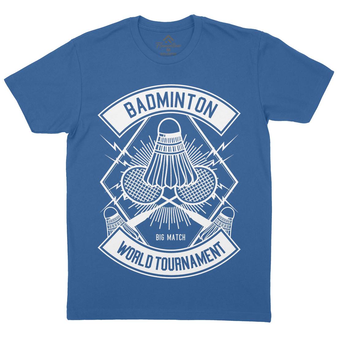 Badminton Mens Organic Crew Neck T-Shirt Sport B485