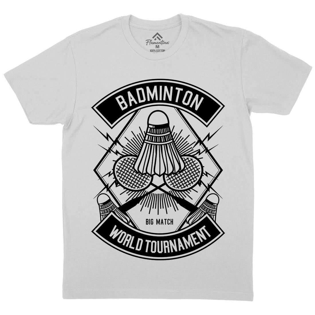 Badminton Mens Crew Neck T-Shirt Sport B485