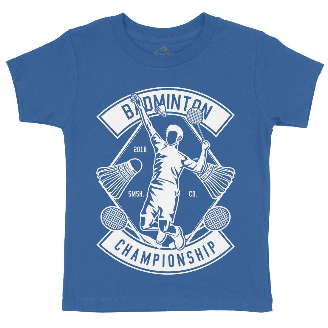 Badminton Championship Kids Organic Crew Neck T-Shirt Sport B486