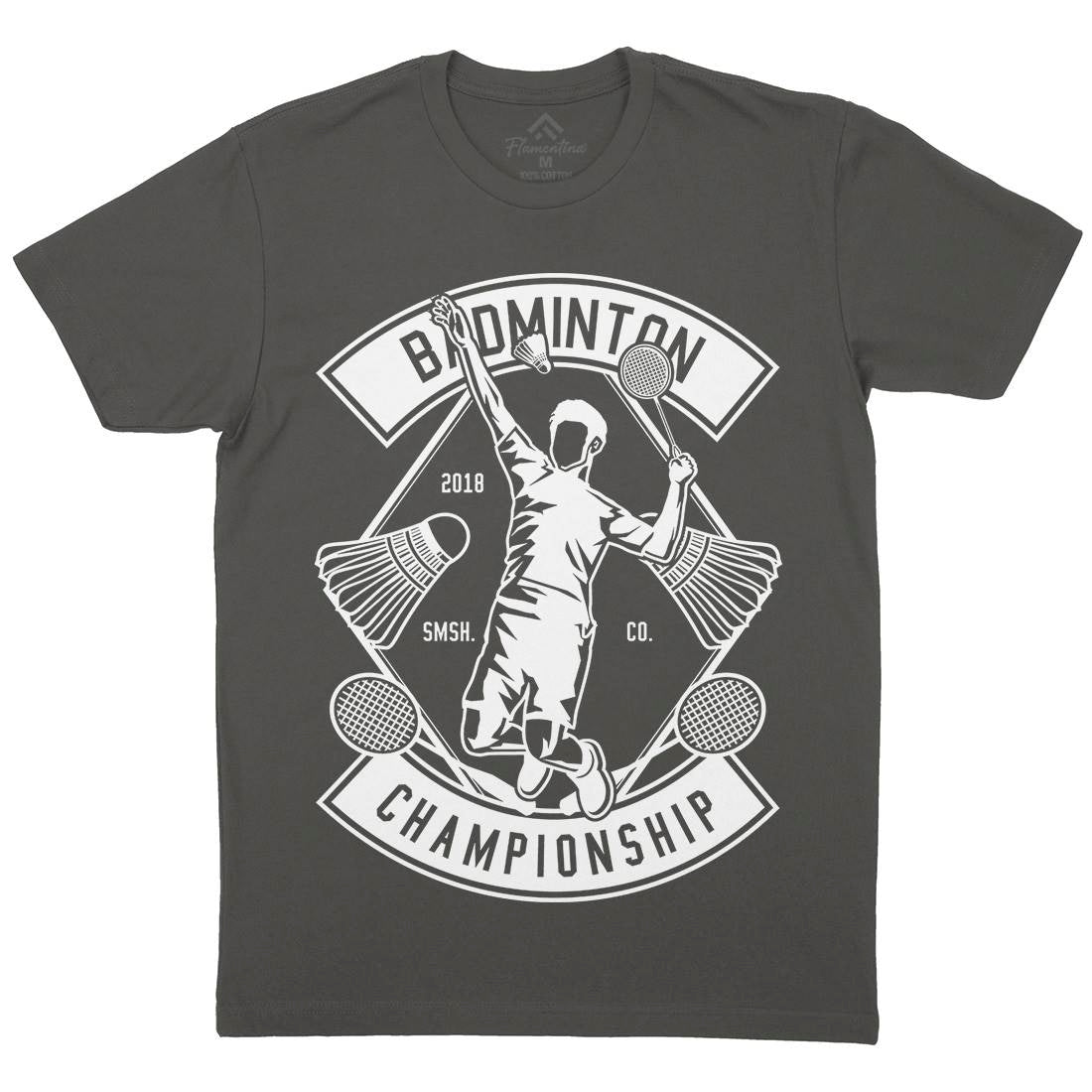Badminton Championship Mens Crew Neck T-Shirt Sport B486