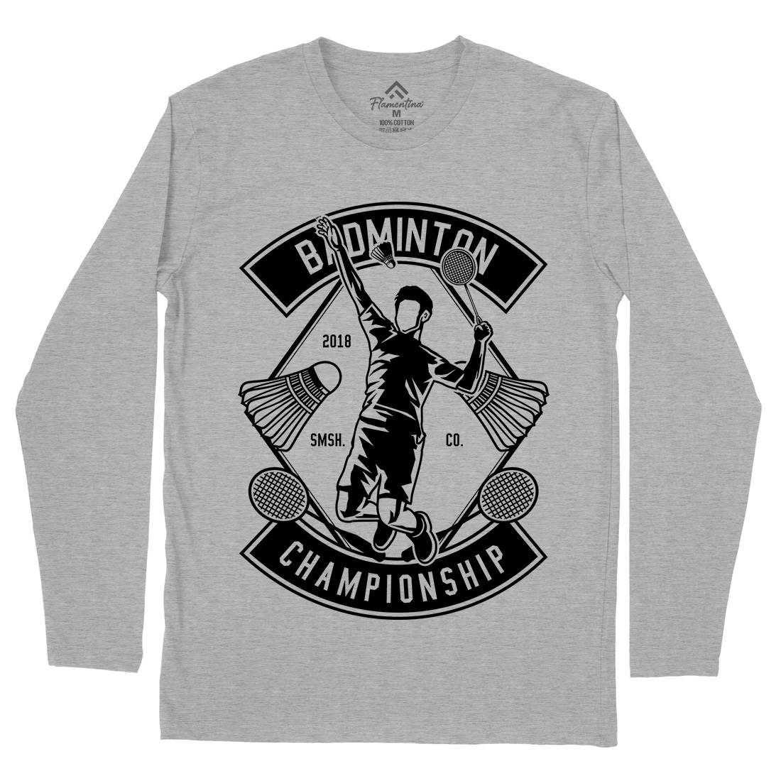 Badminton Championship Mens Long Sleeve T-Shirt Sport B486