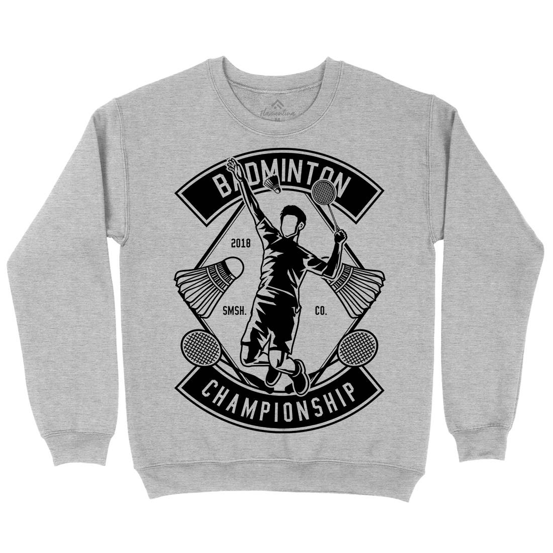 Badminton Championship Mens Crew Neck Sweatshirt Sport B486