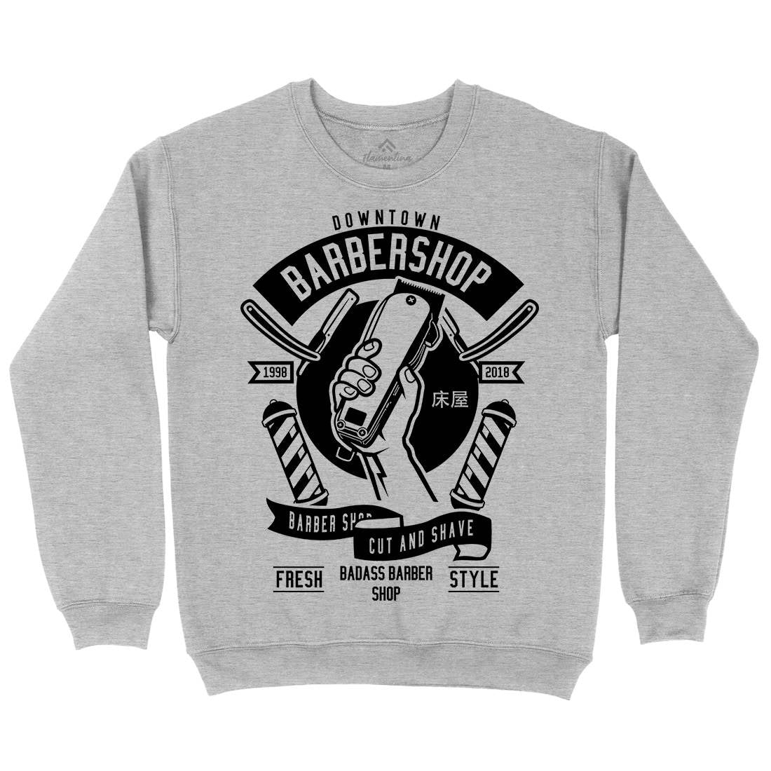 Revolution Mens Crew Neck Sweatshirt Barber B487