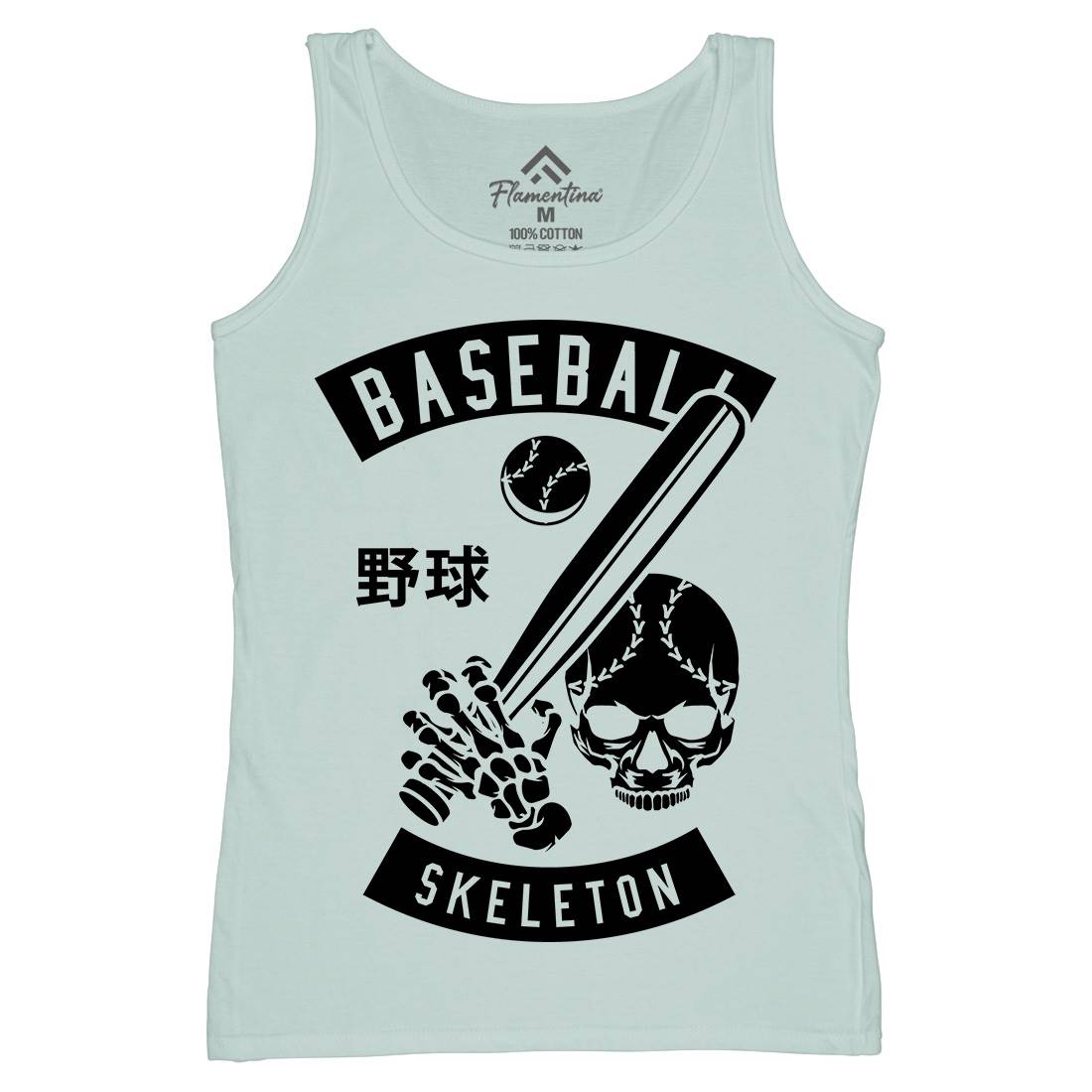 Baseball Skeleton Womens Organic Tank Top Vest Sport B489