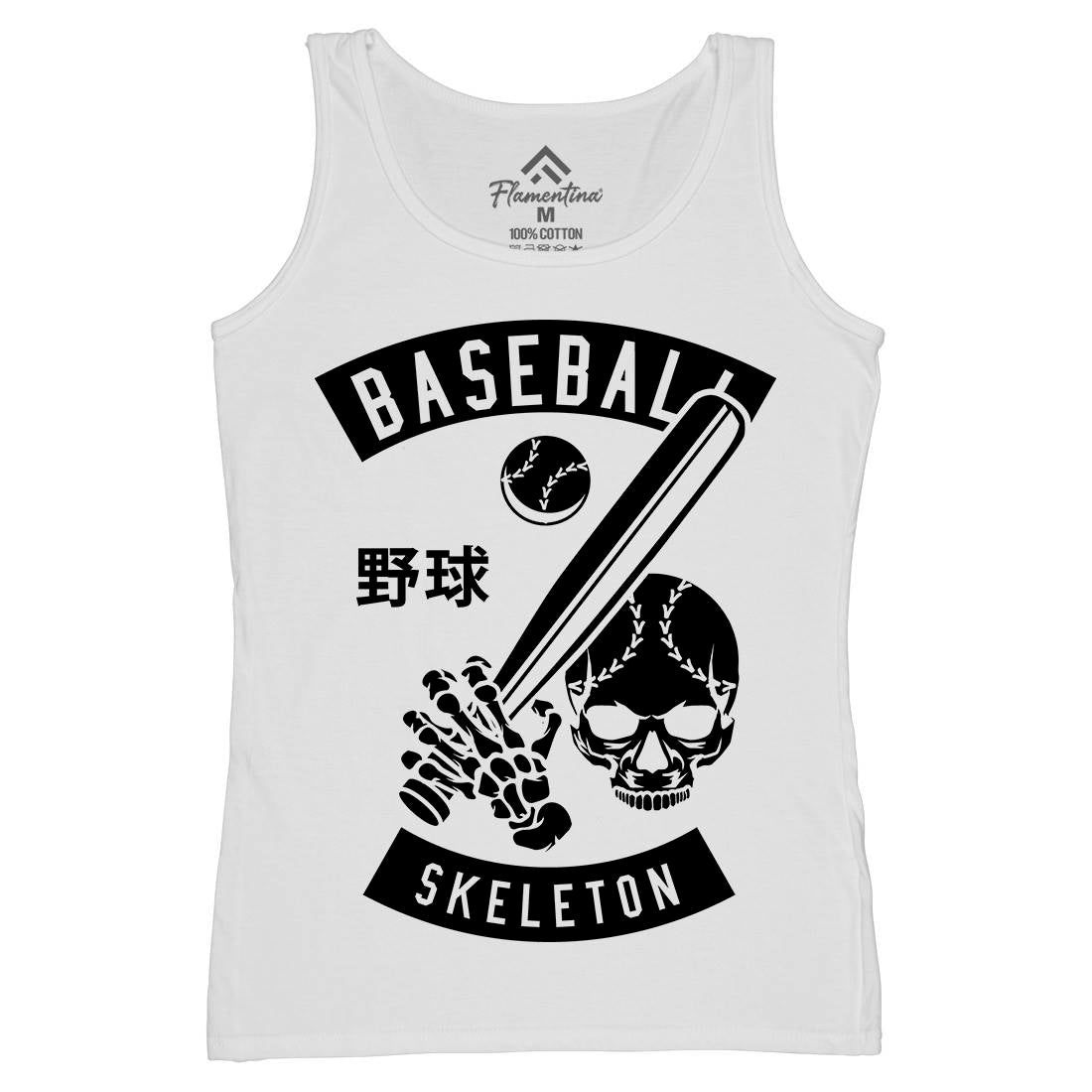 Baseball Skeleton Womens Organic Tank Top Vest Sport B489