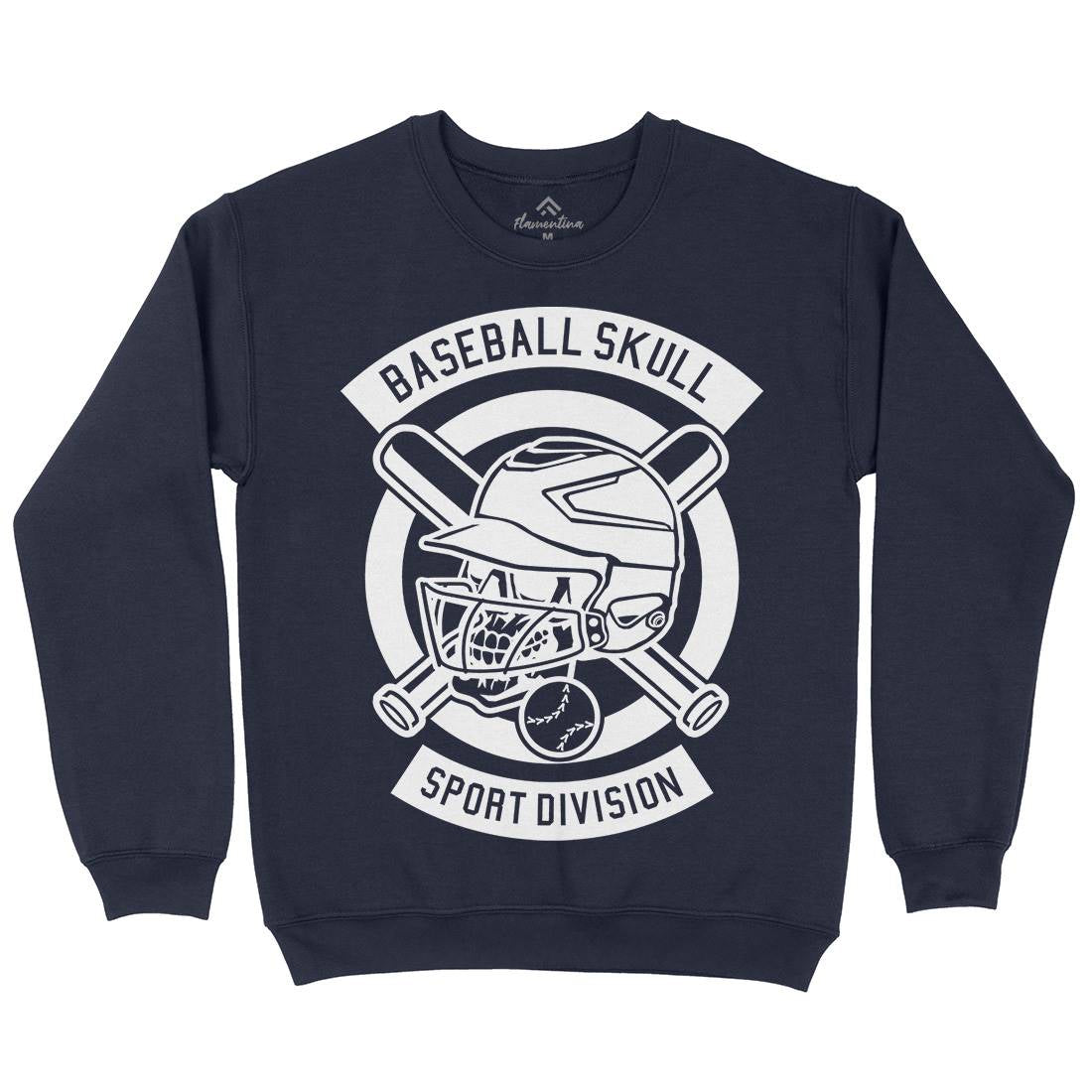 Baseball Skull Kids Crew Neck Sweatshirt Sport B490