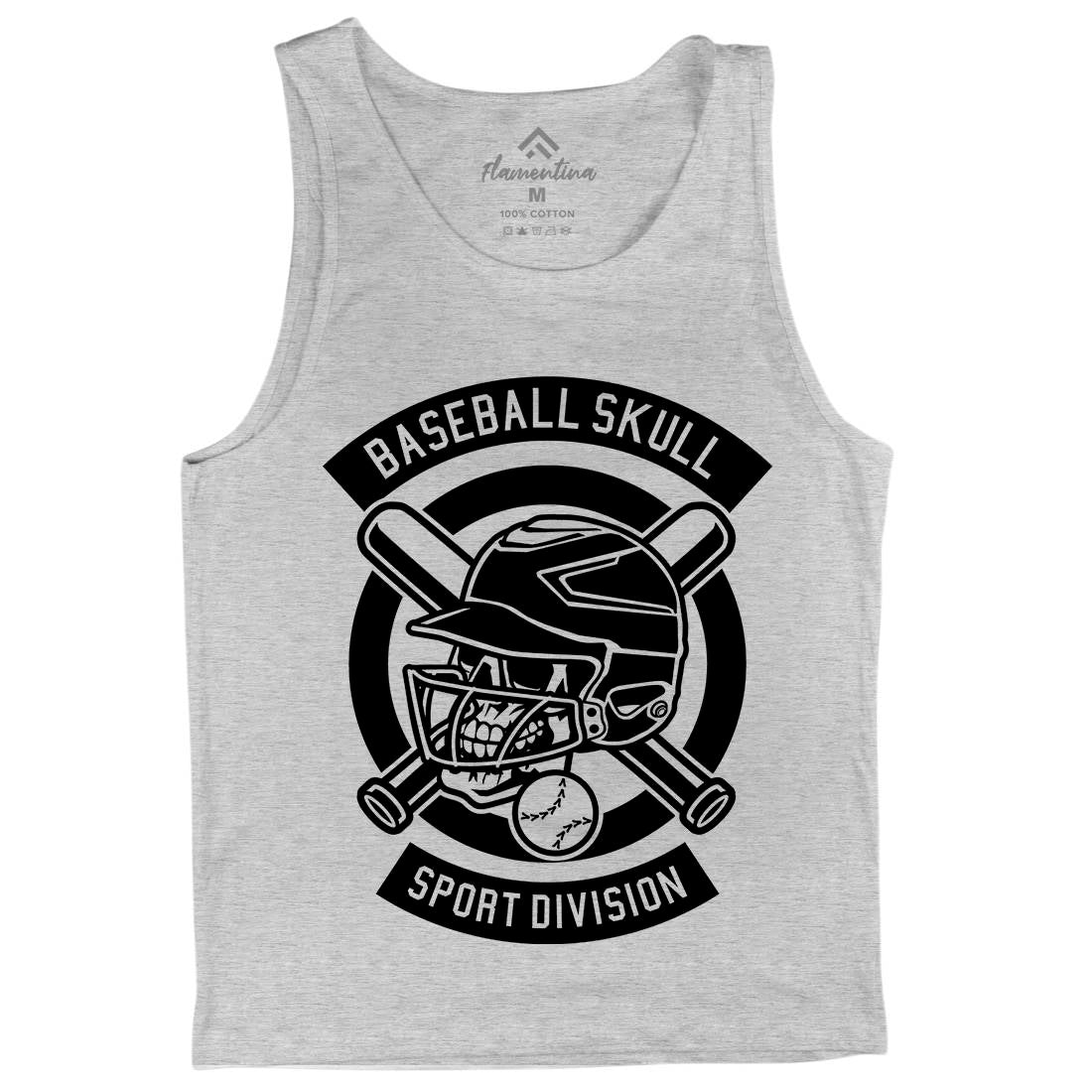Baseball Skull Mens Tank Top Vest Sport B490