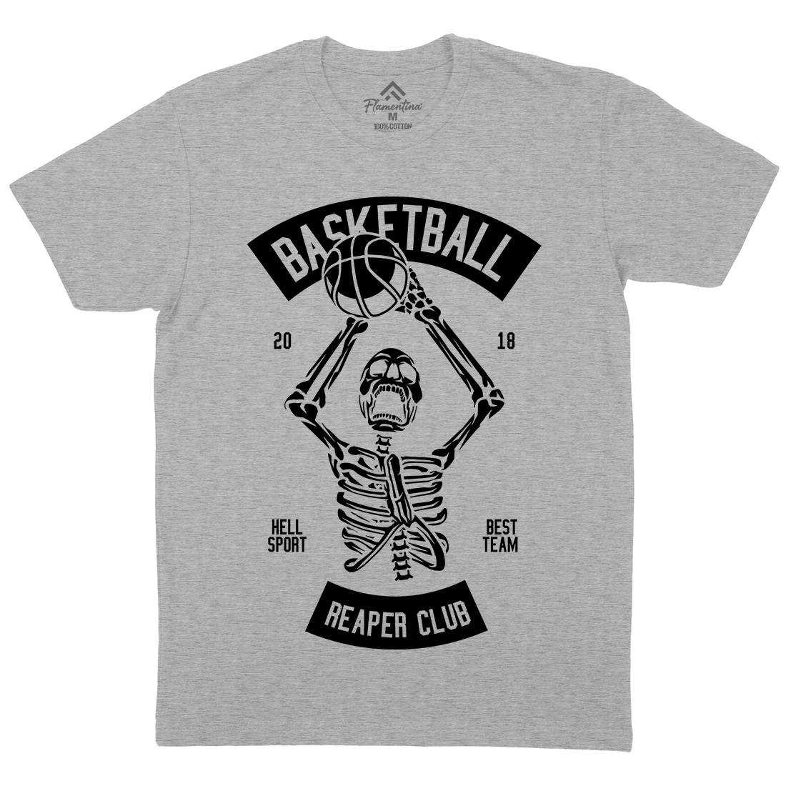 Basketball Reaper Club Mens Crew Neck T-Shirt Sport B491