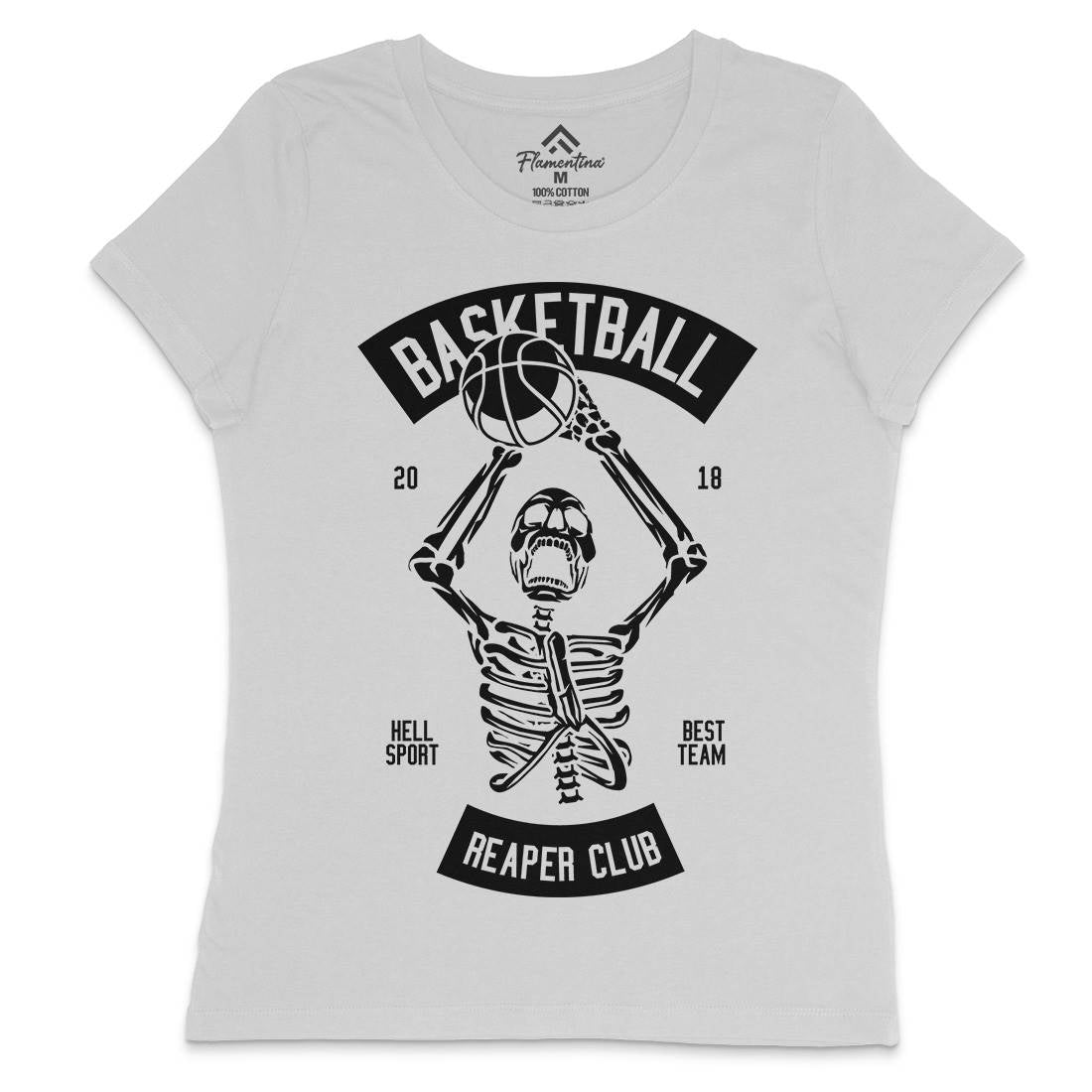 Basketball Reaper Club Womens Crew Neck T-Shirt Sport B491