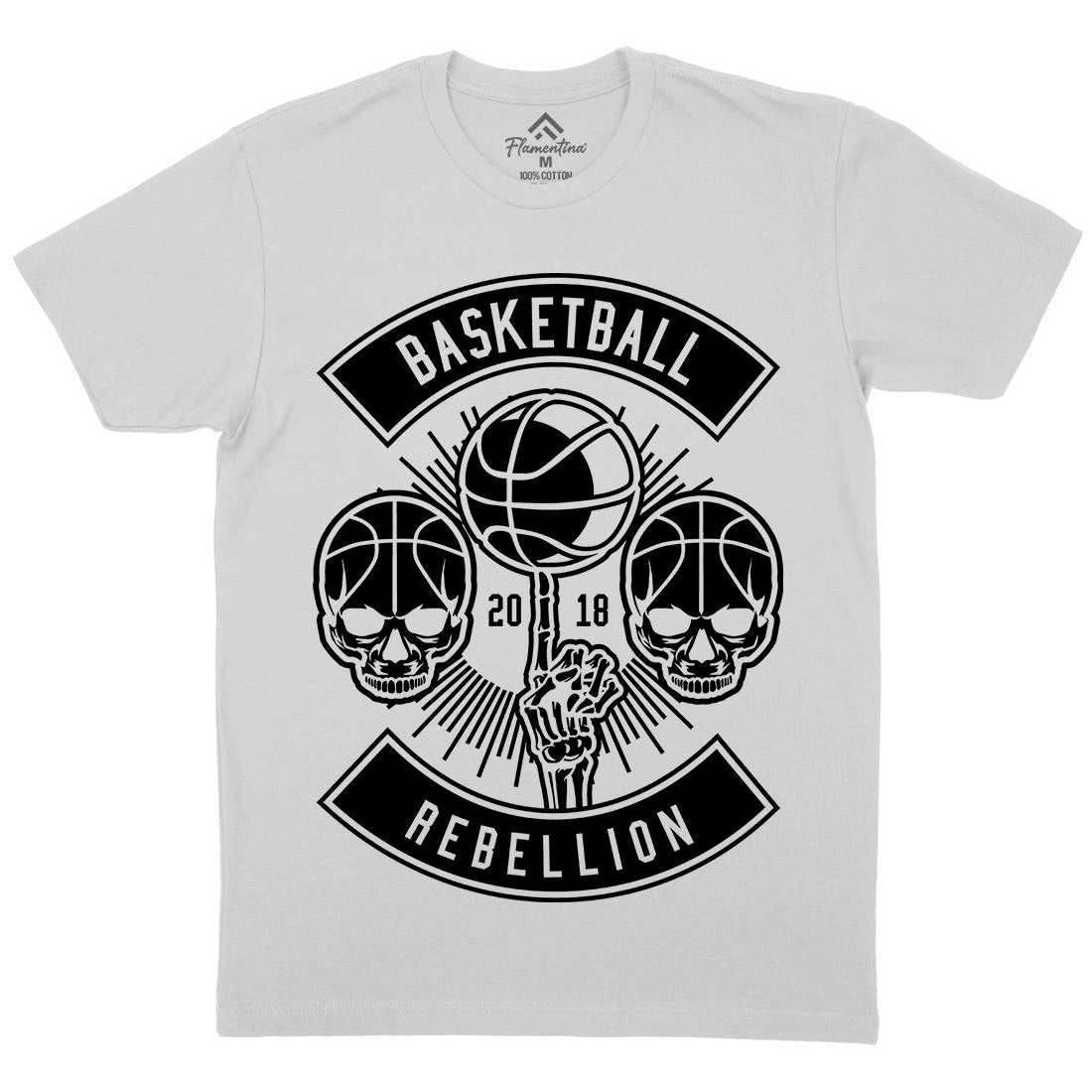 Basketball Rebellion Mens Crew Neck T-Shirt Sport B492